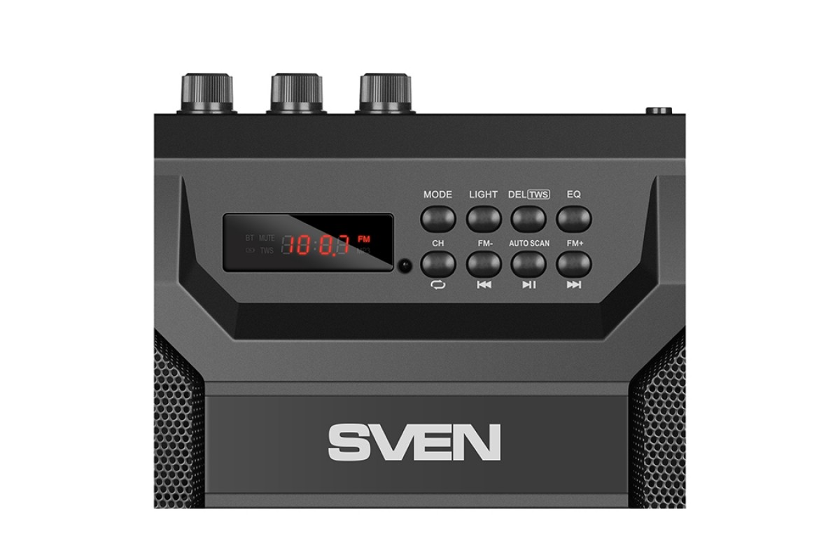 Колонка SVEN PS-520 Black (bluetooth, подсветка, караоке ) купить в ...