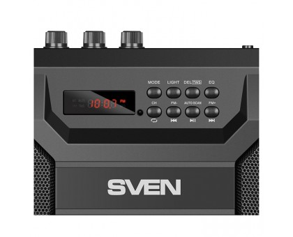 Колонка SVEN PS-520 Black (bluetooth, подсветка, караоке)