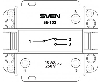 Выключатель SVEN SE-102 проходной одинарный кремовый