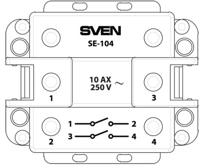 Вимикач SVEN SE-104 подвійний кремовий