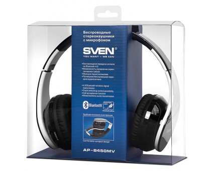 Наушники SVEN AP-B450MV (Bluetooth) с микрофоном