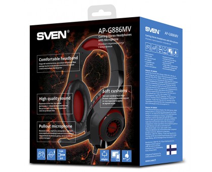 Навушники SVEN AP-G886MV з мікрофоном 4pin + PC
