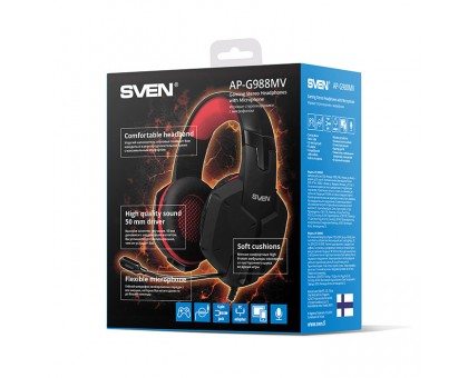 Навушники SVEN AP-G988MV з мікрофоном 4pin + PC