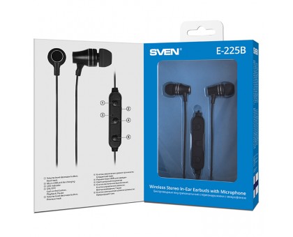Наушники SVEN E-255B с микрофоном (Bluetooth)
