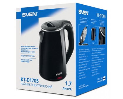 Чайник электрический SVEN KT-D1705 черный (1,7 л.)
