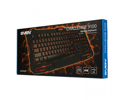 Клавиатура SVEN Challenge 9100 игровая с подсветкой