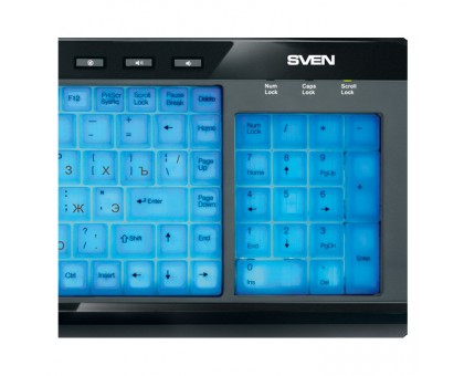 Клавіатура SVEN Comfort 7200 EL USB з підсвічуванням
