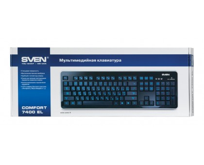 Клавиатура SVEN Comfort 7400 EL USB с подсветкой