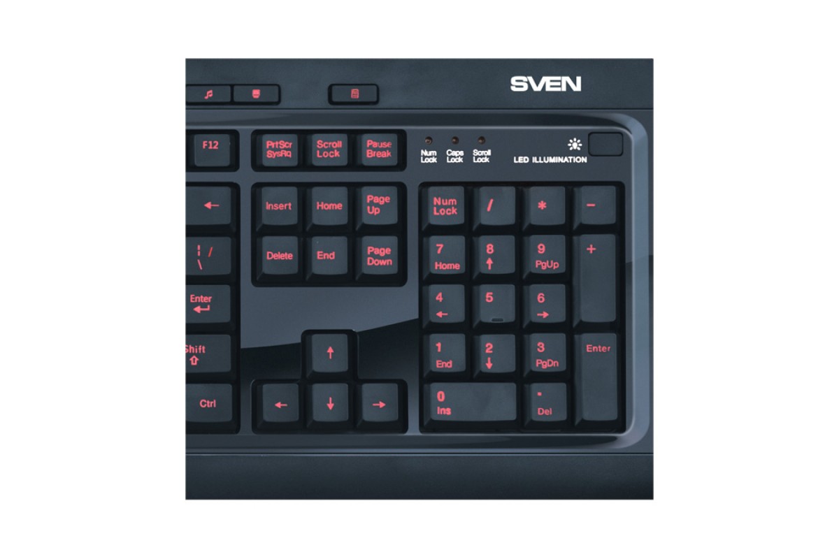 Клавиатура SVEN Comfort 7600 EL USB с подсветкой