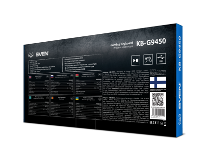 Клавіатура SVEN KB-G9450 ігрова з підсвічуванням чорна