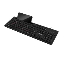 Клавіатура SVEN KB-S302 USB чорна з підставкою для смартфона