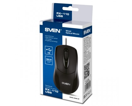 Мышка SVEN RX-110 USB+PS/2 черная