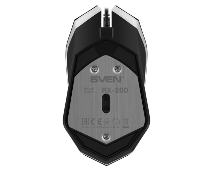 Мышка SVEN RX-200 USB черная с подсветкой
