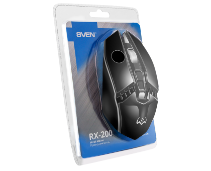 Мишка SVEN RX-200 USB чорна з підсвічуванням