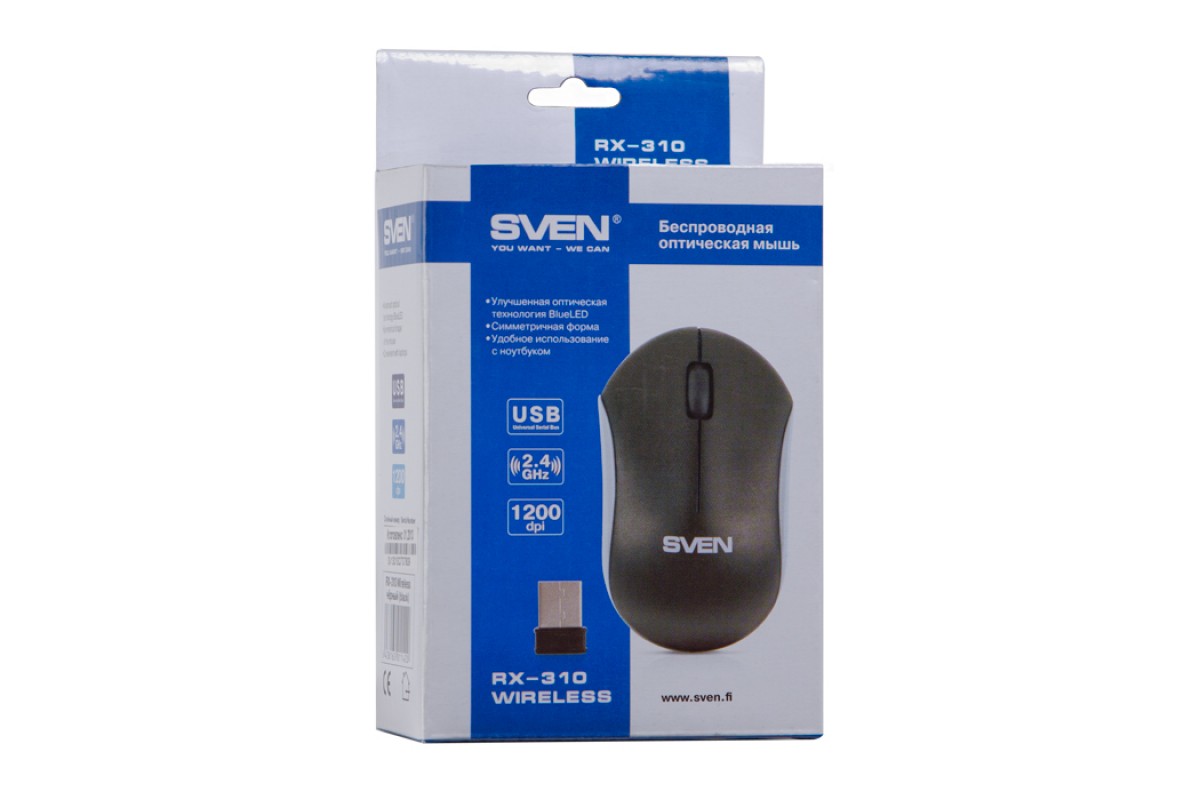 Мышка SVEN RX-310 Wireless черная беспроводная