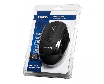 Мышка SVEN RX-315 Wireless черная беспроводная