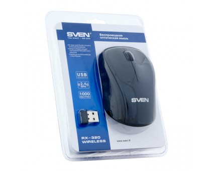 Мышка SVEN RX-320 Wireless черная беспроводная