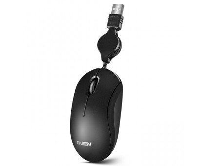 Мишка SVEN RX-60 USB чорна (скручування кабеля)
