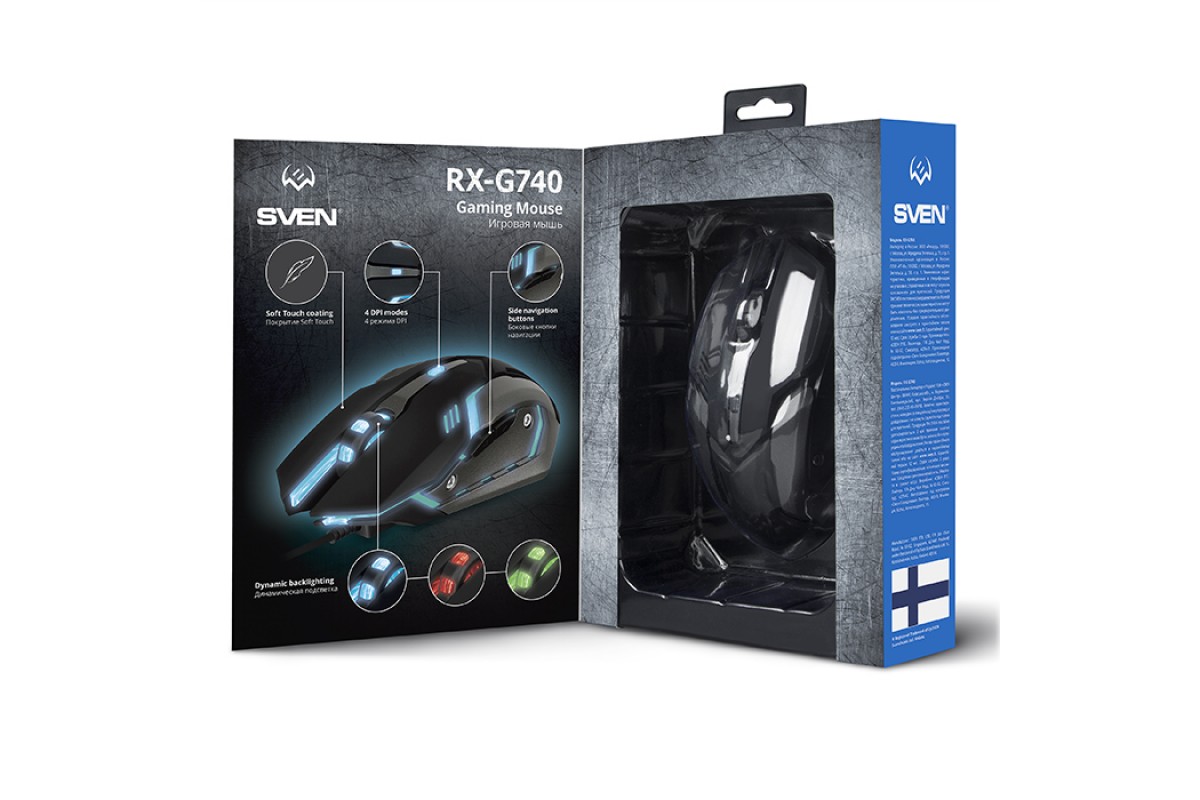 Мышка SVEN RX-G740 (00530095) игровая с подсветкой купить в магазине ...