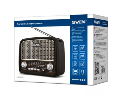 Портативний радіоприймач SVEN SRP-555 black-silver
