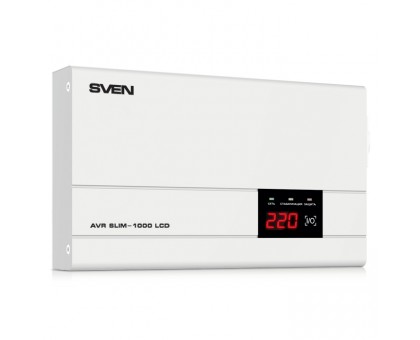 Стабилизатор напряжения SVEN AVR SLIM-1000 LCD (УЦЕНКА)