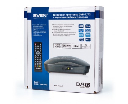Цифровой тюнер DVB-T/T2 SVEN EASY SEE-122 DD