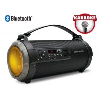 Колонка REAL-EL X-730 Black УЦІНКА (bluetooth, підсвічування, караоке)