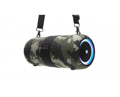 Колонка REAL-EL X-733 camo (24Вт, Bluetooth, USB, AUX, 3600мА*час)