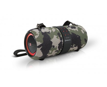 Колонка REAL-EL X-733 camo (24Вт, Bluetooth, USB, AUX, 3600мА*час)