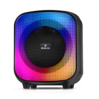 Колонка REAL-EL X-760 Black  (65Вт, Bluetooth, USB, microSD, AUX, Mic, RGB, TWS, 4000мА*год)