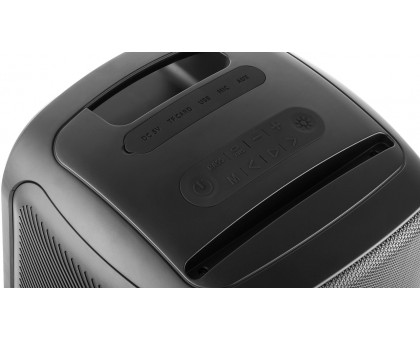 Колонка REAL-EL X-760 Black (65Вт, Bluetooth, USB, microSD, AUX, Mic, RGB, TWS, 4000мА*ч) Колонка REAL-EL X-760 Black (65Вт, Bluetooth, USB, microSD, AUX, Mic, RGB, TWS, 4000мА*ч)