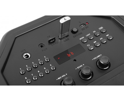 Колонка REAL-EL X-771 Black (50Вт,Bluetooth,USB,microSD,AUX,8000mA)