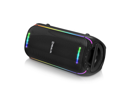 Колонка REAL-EL X-775 Black (80Вт, Bluetooth, USB, AUX, Mic караоке, RGB, TWS, 4500мА*год)