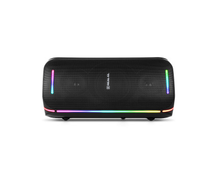 Колонка REAL-EL X-775 Black (80Вт, Bluetooth, USB, AUX, Mic караоке, RGB, TWS, 4500мА*год)