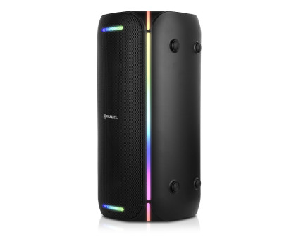 Колонка REAL-EL X-775 Black (80Вт, Bluetooth, USB, AUX, Mic караоке, RGB, TWS, 4500мА*год)