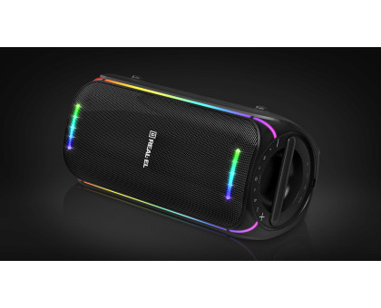 Колонка REAL-EL X-775 Black (80Вт, Bluetooth, USB, AUX, Mic караоке, RGB, TWS, 4500мА*год)