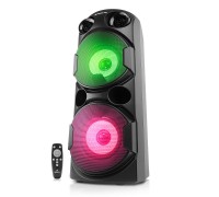 Колонка REAL-EL X-780 Black (80Вт, bluetooth, подсветка, TWS, USB, Micro SD, пульт ДУ)