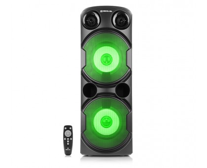 Колонка REAL-EL X-780 Black (80Вт, bluetooth, подсветка, TWS, USB, Micro SD, пульт ДУ) Колонка REAL-EL X-780 Black (80Вт, bluetooth, подсветка, TWS, USB, Micro SD, пульт ДУ)