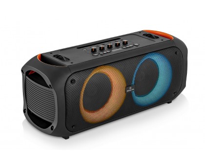 Колонка REAL-EL X-795 Black (70Вт, Bluetooth, AUX, USB, RGB, TWS, 2Mic караоке, 7000мА*ч) Колонка REAL-EL X-795 Black (70Вт, Bluetooth, AUX, USB, RGB, TWS, 2Mic караоке, 7000мА*ч)