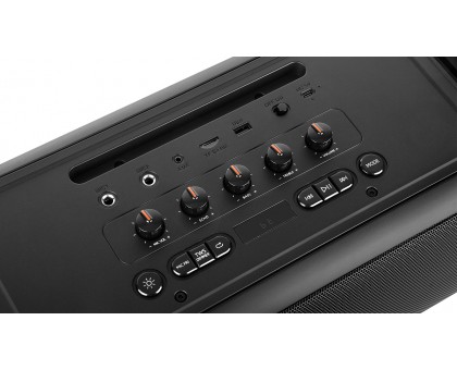Колонка REAL-EL X-795 Black (70Вт, Bluetooth, AUX, USB, RGB, TWS, 2Mic караоке, 7000мА*ч) Колонка REAL-EL X-795 Black (70Вт, Bluetooth, AUX, USB, RGB, TWS, 2Mic караоке, 7000мА*ч)