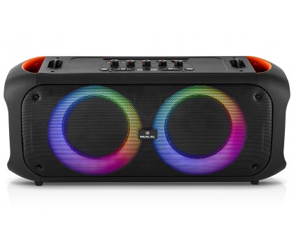 Колонка REAL-EL X-795 Black (70Вт, Bluetooth, AUX, USB, RGB, TWS, 2Mic караоке, 7000мА*ч) Колонка REAL-EL X-795 Black (70Вт, Bluetooth, AUX, USB, RGB, TWS, 2Mic караоке, 7000мА*ч)