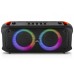 Колонка REAL-EL X-795 Black (70Вт, Bluetooth, AUX, USB, RGB, TWS, 2Mic караоке, 7000мА*ч)