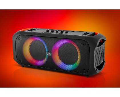 Колонка REAL-EL X-795 Black (70Вт, Bluetooth, AUX, USB, RGB, TWS, 2Mic караоке, 7000мА*ч) Колонка REAL-EL X-795 Black (70Вт, Bluetooth, AUX, USB, RGB, TWS, 2Mic караоке, 7000мА*ч)