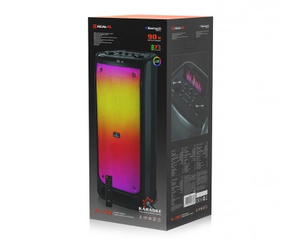 Колонка REAL-EL X-797 Black (90Вт, Bluetooth, USB, RGB, TWS, караоке, 8000 мА*год) Колонка REAL-EL X-797 Black (90Вт, Bluetooth, USB, RGB, TWS, караоке, 8000 мА*год)