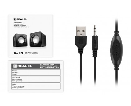 Колонки REAL-EL S-13 black