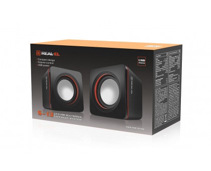 Колонки REAL-EL S-13 black