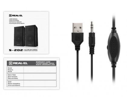 Колонки 2.0 REAL-EL S-202 black
