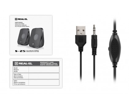 Колонки REAL-EL S-25 black Колонки REAL-EL S-25 black