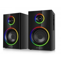 Колонки 2.0 REAL-EL S-410 black (12 Вт, Bluetooth, підсвічування)