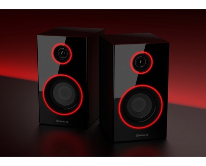 Колонки 2.0 REAL-EL S-410 black (12 Вт, Bluetooth, підсвічування)